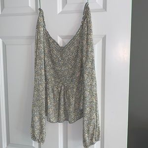 NEVER WORN- floral off the shoulder top